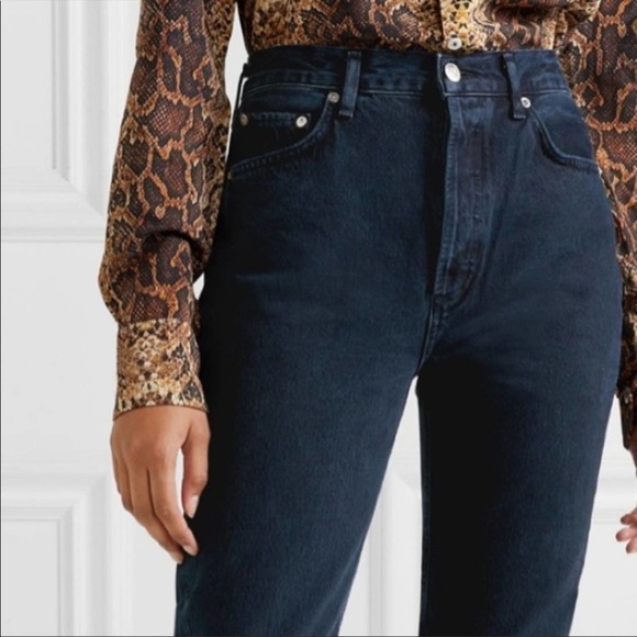 Agolde Remy High Rise Straight Jeans in Caution Wash Size 25 - Picture 2 of 14